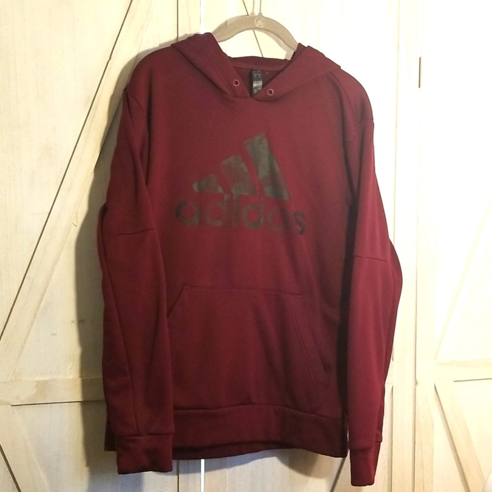 Adidas burgundy hoodie